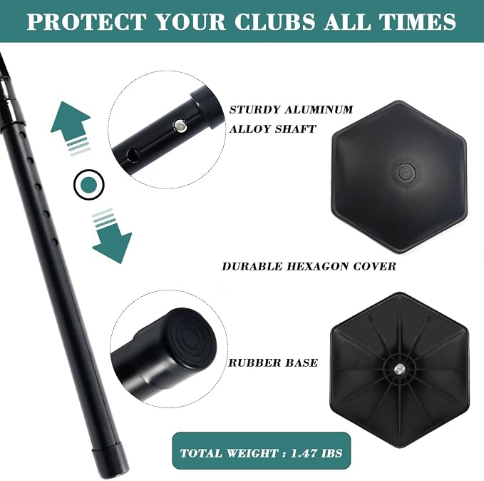 Golf Travel Bag Support Pole, Golf Travel Cover Protection System - Image 4
