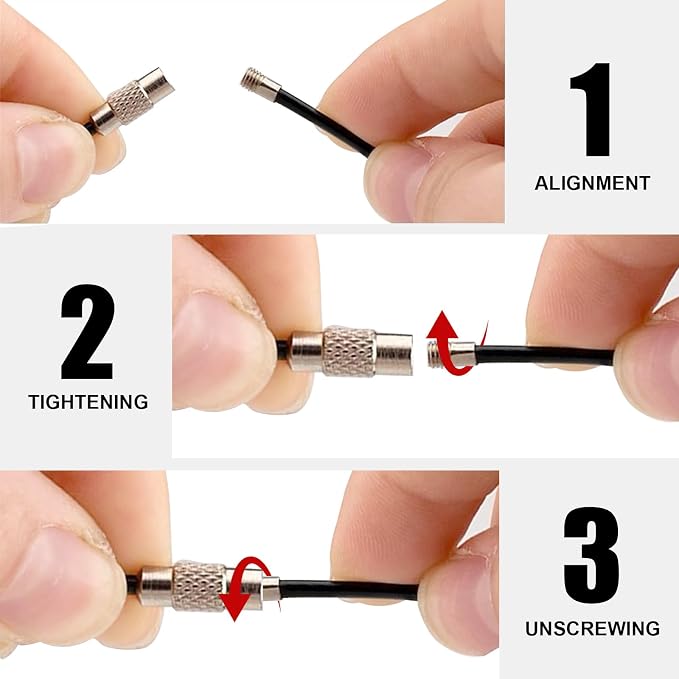 20pcs Stainless Steel Wire Keychains Aircraft Cable Cable Key Ring - Image 4