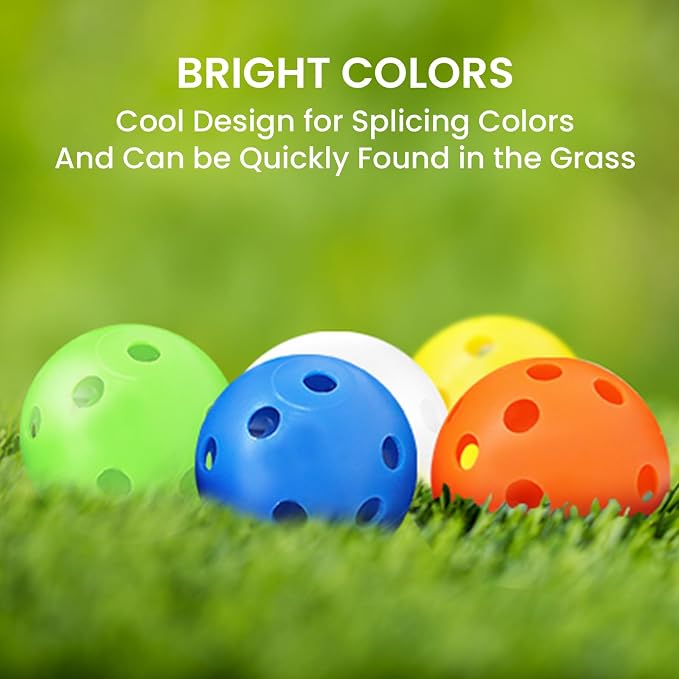 Golf Practice Balls Plastic Value 50 Pack and Golf Ball Bucket - Image 6