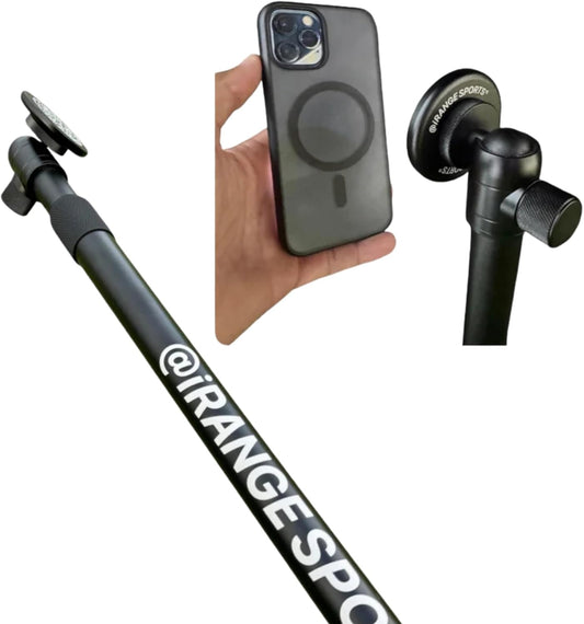 @iRangeSports Stick EXT w/MagSafe Compatible Puck - Golf Monopod, Strong Magnetic, Lightweight, Portable Phone & Tablet Stand - Film Steady Video for Golf, Vlogs, Sports, Home, Digital Creators