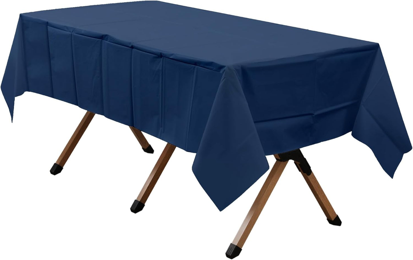 2 Pack Navy Blue Premium Plastic Tablecloth Rectangle 54 x 108 Inches Reusable Midnight Marine Blue Decorative Table Cover for Dining, Wedding, Party, Indoor and Outdoor use