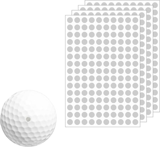 600 Dots 0.25" White Reflective Dot Stickers for Golf Club & Golf Ball, Weatherproof Golf Stickers with High-Reflective Glass Beads for Golf Launch Monitor & Golf Simulator & High-Speed Cameras