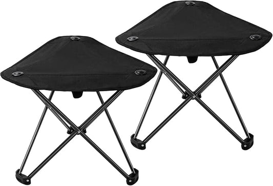 REDCAMP 2 Pack Extra Wide Camping stools, Oversized Surface Tripod Stools by REDCAMP