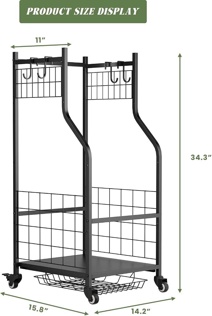 ROOMTEC Golf Bag Storage Garage Organizer, Golf Club Bag Storage Rack - Image 4