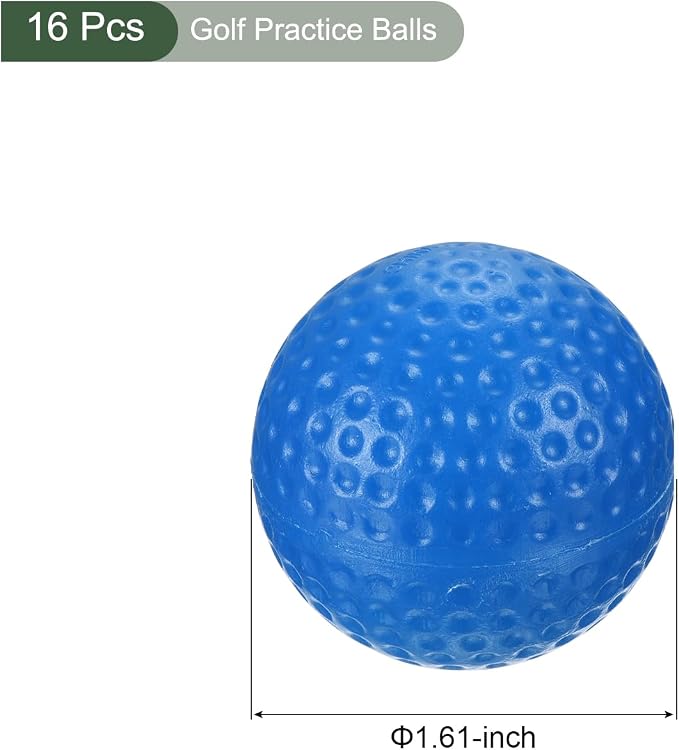 YOKIVE 16 Pcs Golf Practice Balls, Sports Plastic Hollow Flight Train - Image 2