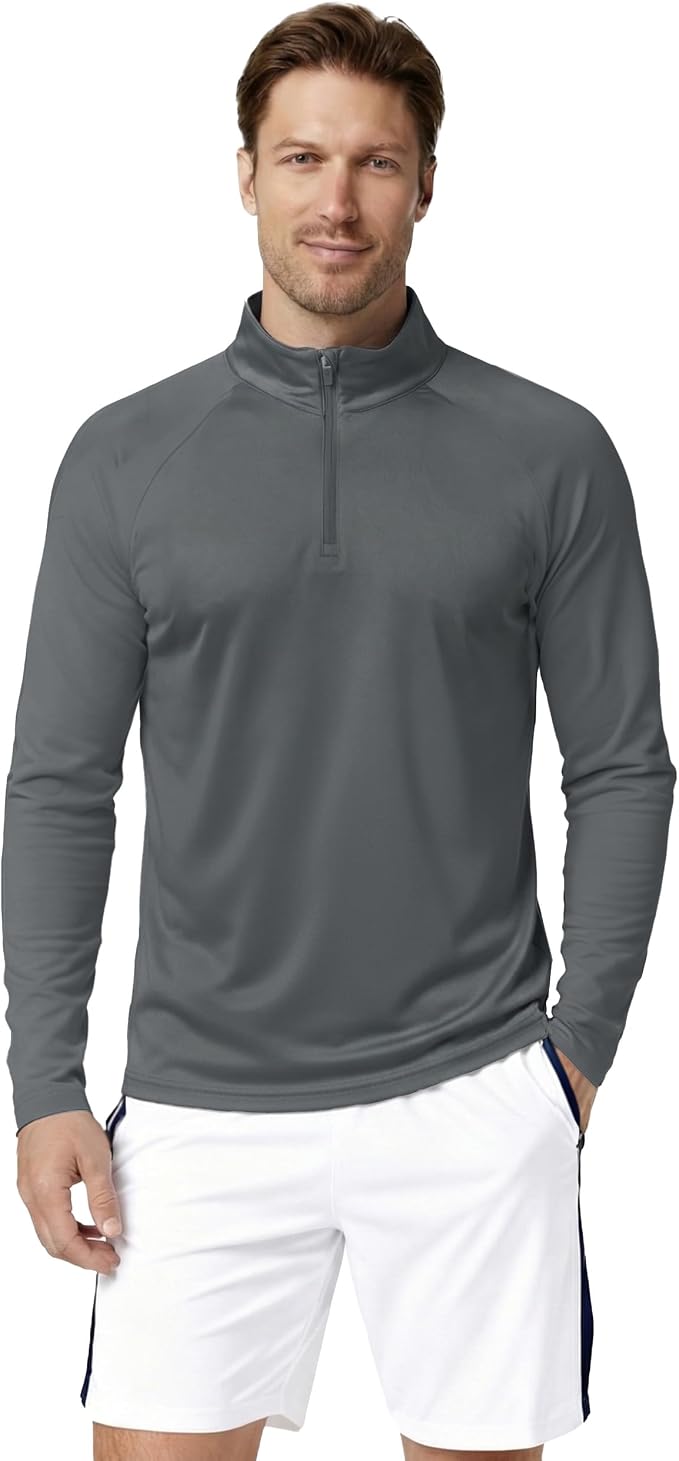 Boladeci Men's UPF 50+ Sun Shirts 1/4 Zip Long Sleeve SPF UV Protection - Image 2