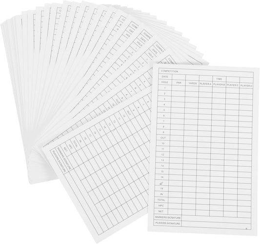 Baluue 30 Sheet Golf Scorecard, Coated Paper Scorecards, Essential Golf Scorekeeping Tools, Score Keeper Card Scorekeeper Accessory Tools