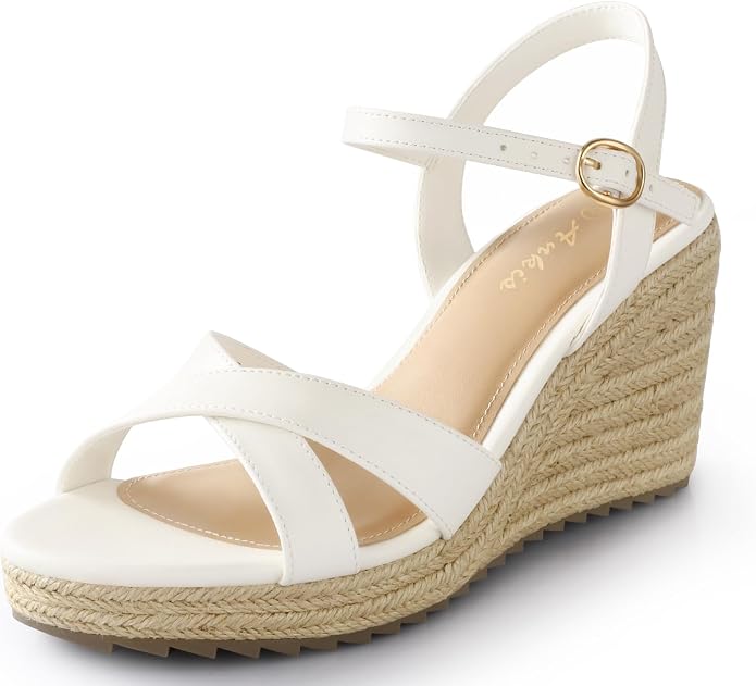 Ankis Wedge Sandals for Women, Espadrille Womens Wedge Sandals Comfortable Open by Ankis
