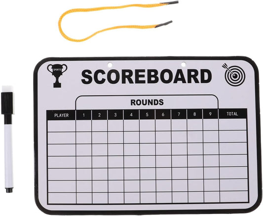 Golf Scoreboard Double-Sided Dry Erase Scorecard for Keeping Compact and Portable Whiteboard for Kids and Adults