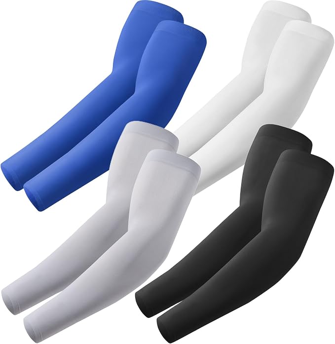 Arm Sleeves, Cooling UV Sun Protection Sports Compression by Roxun