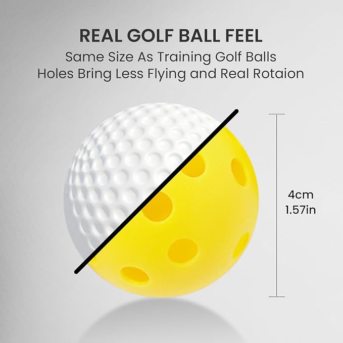 Golf Practice Balls Plastic Value 50 Pack and Golf Ball Bucket - Image 5