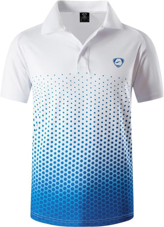 jeansian Men's Sport Outdoor Quick Dry Fit Short Sleeves Polo Tee Shirt Tshirt T-Shirt Tops Golf Tennis Bowling LSL195
