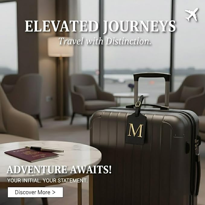 Personalized Initial Letter Luggage Tag - Image 3