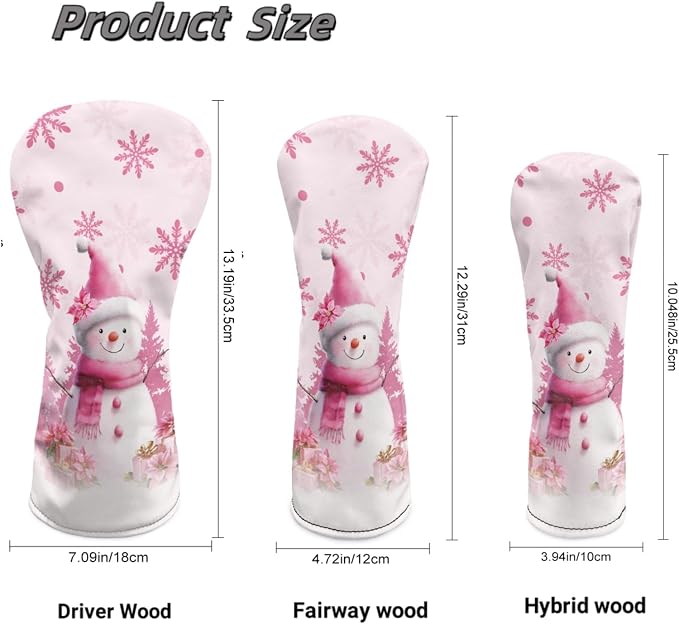 Golf Club Head Covers for Club Protective, Waterproof PU Leather Driver Fairway - Image 7