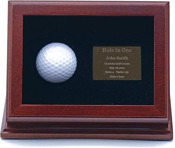 Show Box in One Golf Ball Beech Wood Display Case Box Shadow Box - Image 3