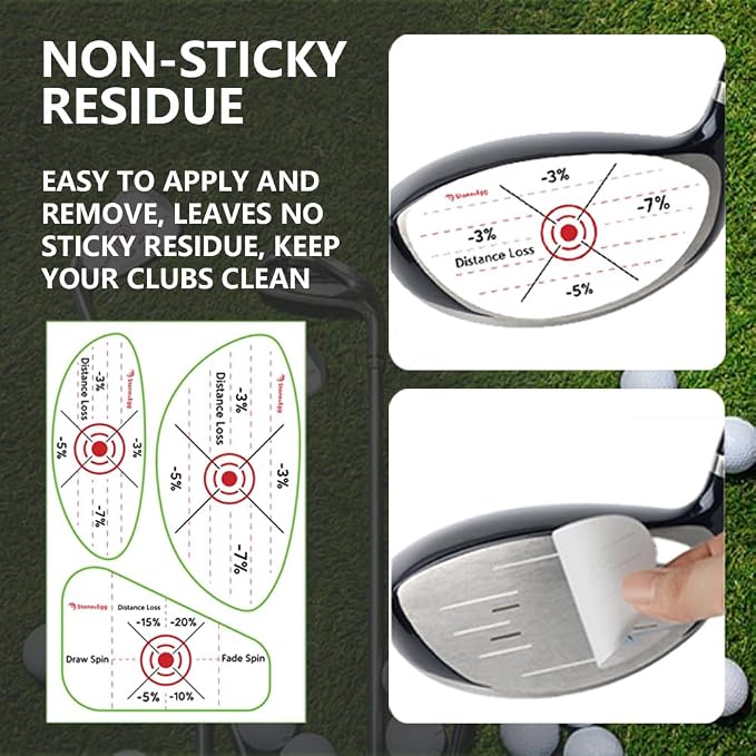 Golf Impact Tape, Self-Teaching Sweet Spot and Consistency Analysis, Golf Club - Image 7