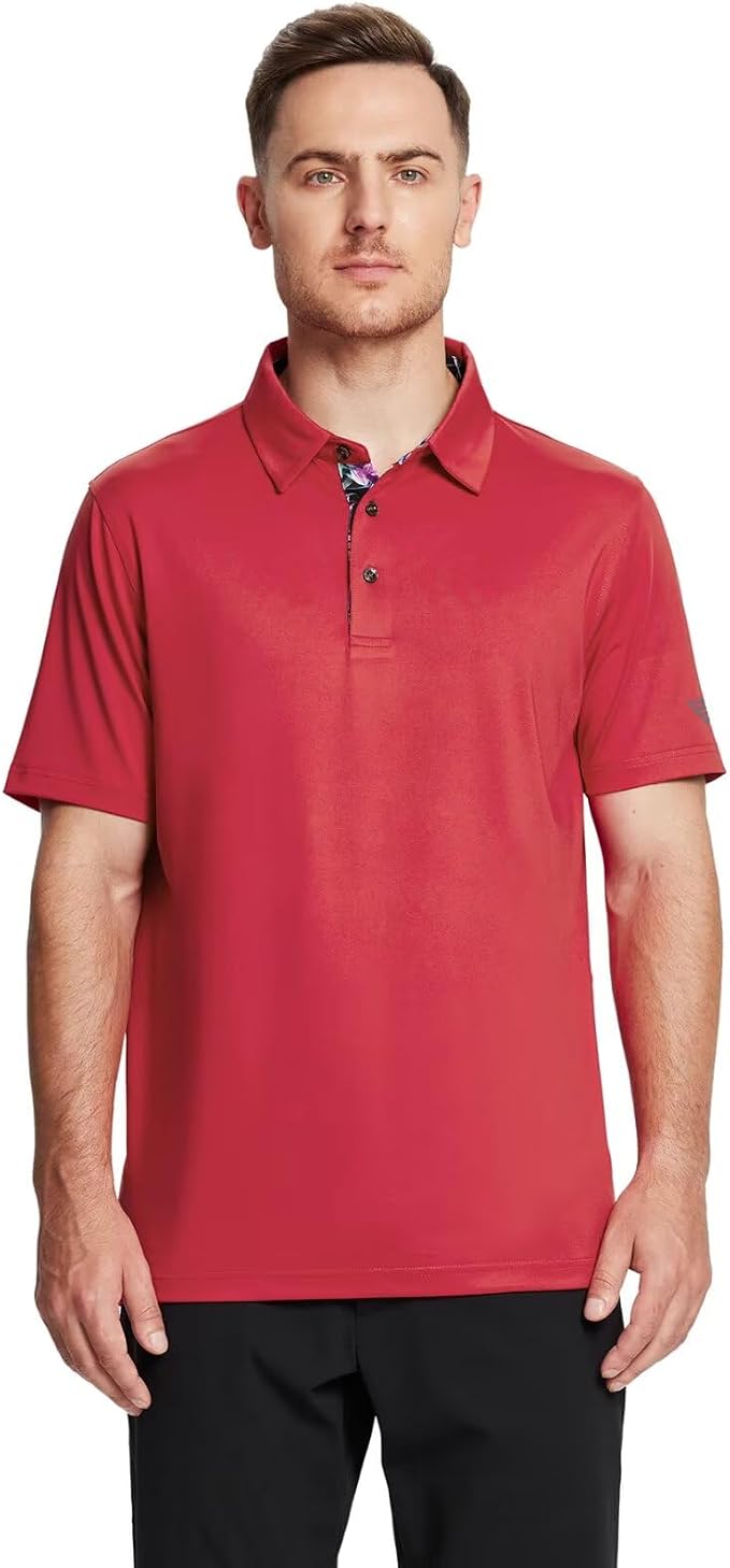 Mens Polo Shirts Short and Long Sleeve Casual Solid Stylish Dry Fit Performance - Image 2