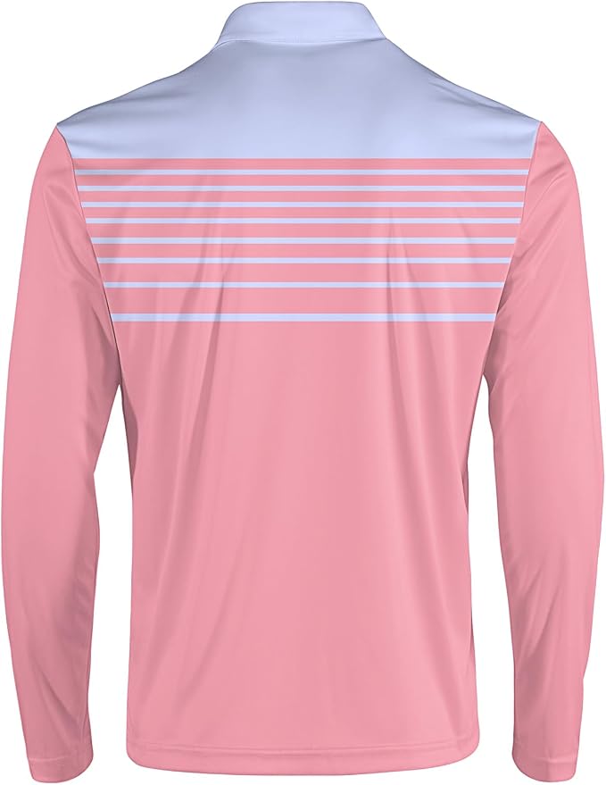 Men's Long Sleeve Golf Shirt Quick Dry 3 Button Work Fishing Outdoor Casual - Image 4
