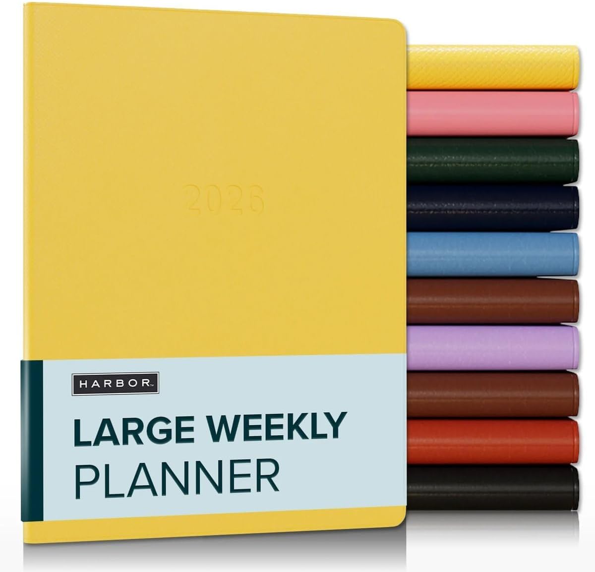 Harbor Large Weekly Monthly Planner 2025-2026 - Calendar Planner and Notebook, Durable Faux Leather, 192 Pages, Softcover & Book Bound - Key West Sundance - 9.75 x 7.5 "
