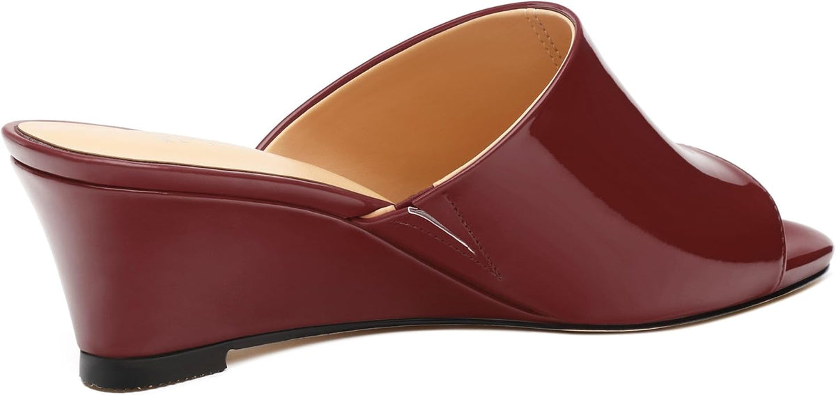 Wedge Sandals for Women Open Toe Wedge Heels Womens Matte High Heel Sandal - Image 5