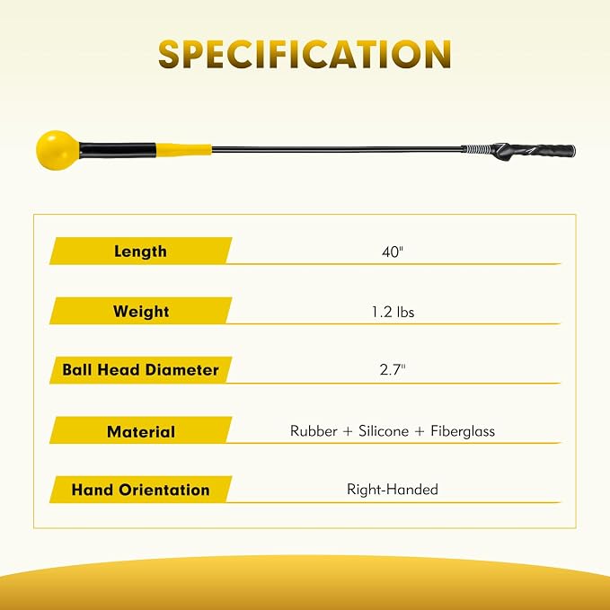 GYMAX Golf Swing Trainer, Warm-Up Stick - Image 2