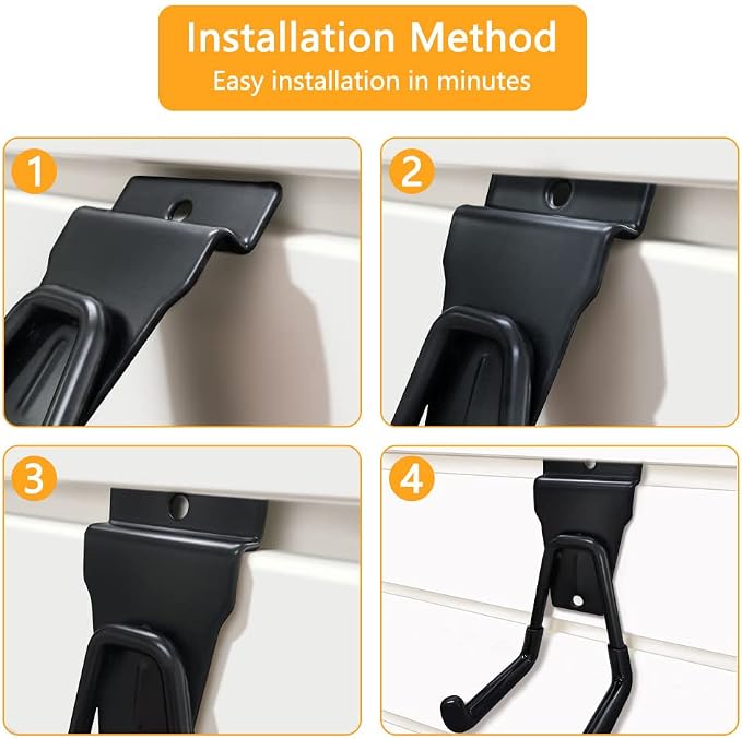 Slatwall Hooks Heavy Duty Slat Wall Accessories Garage Large U Hooks Storage - Image 6