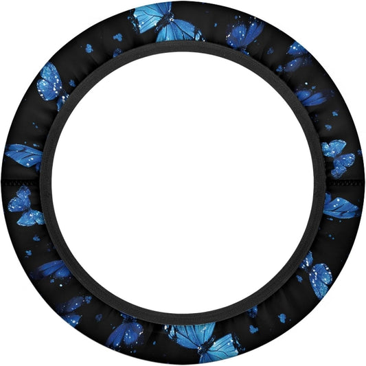 Butterfly Golf Cart Steering Wheel Cover 13 Inch - 14 Inch Anti Slip Golf Cart Steering Wheel Covers Stretchable Golf Cart Accessories for Club Car Easy to Use and Clean