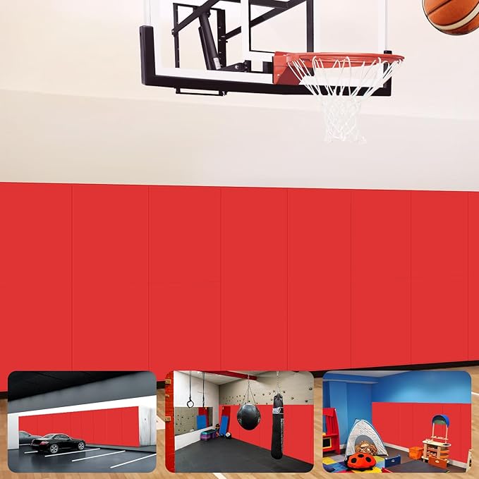 Gym Padding Wall Pads for Gym Wall Mats Basketball Wall Padding 2" Thick Foam by VANCL
