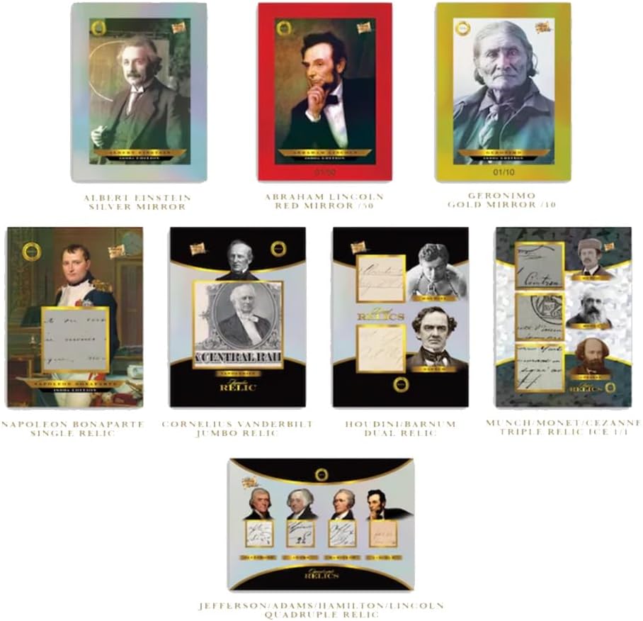 2024 Pieces of the Past 1800s Kaleidoscope Edition: 4 Packs, 4 Trapped Relics (Washington, Einstein, Van Gogh & More!), Rainbow Parallels & Signed Item Redemptions