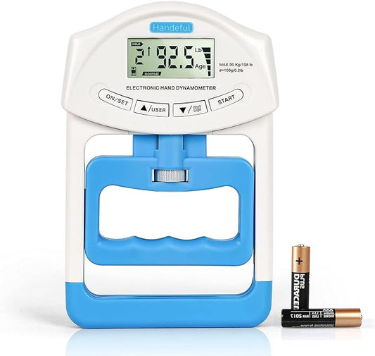 Handeful Grip Strength Tester, Hand Grip Dynamometer, Electronic Handgrip by Handeful