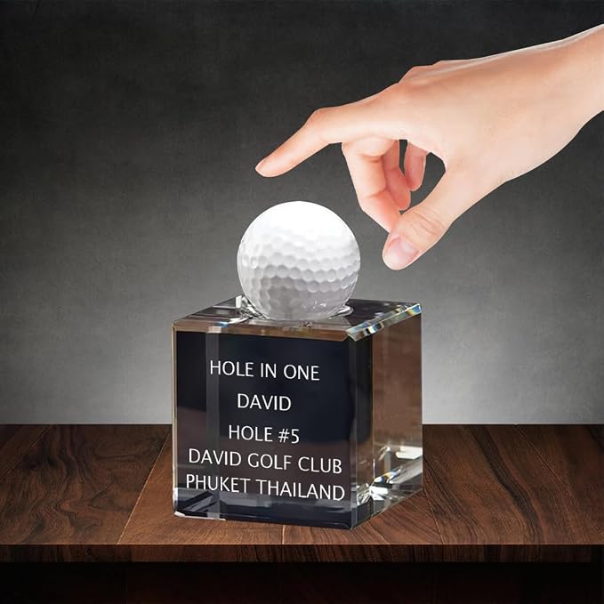 Personalized Hole in One Golf Ball Display Case, Custom Name Hole in One Golf - Image 2