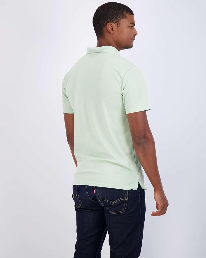 Real Essentials 3 Pack: Men's Quick-Dry Short Sleeve Athletic Performance Polo - Image 3