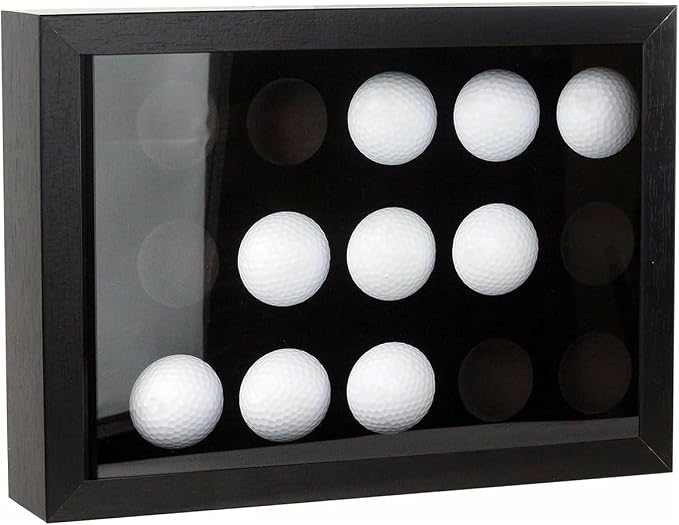 Golf Balls Display Case with EVA Foam Protection, Wall Mount & Desktop Golf by Unknown