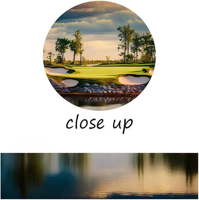 chenchenArt Sunset Landscape Golf Course Wall Art Picture Golf Course Wall Decor - Image 7