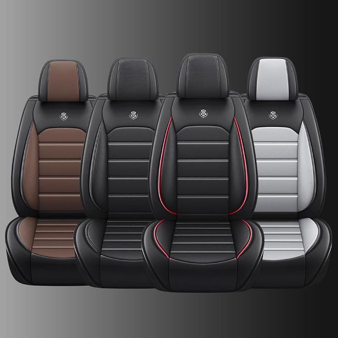Leather Car Seat Covers for Volkswagen Golf SportWagen 2015-2019, Waterproof - Image 6