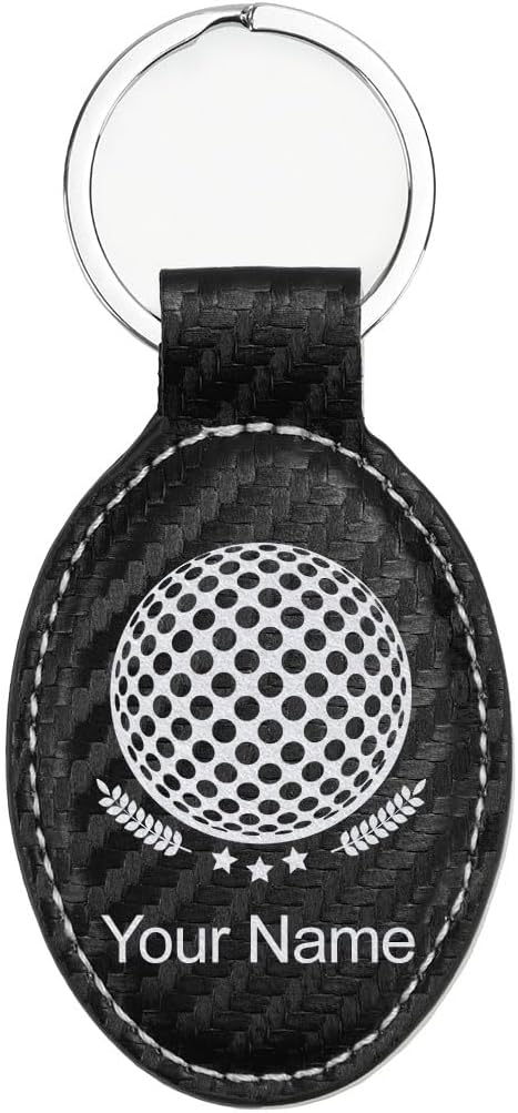 LaserGram Oval Keychain, Golf Ball, Personalized Engraving Included by LaserGramCustomEngravedGifts