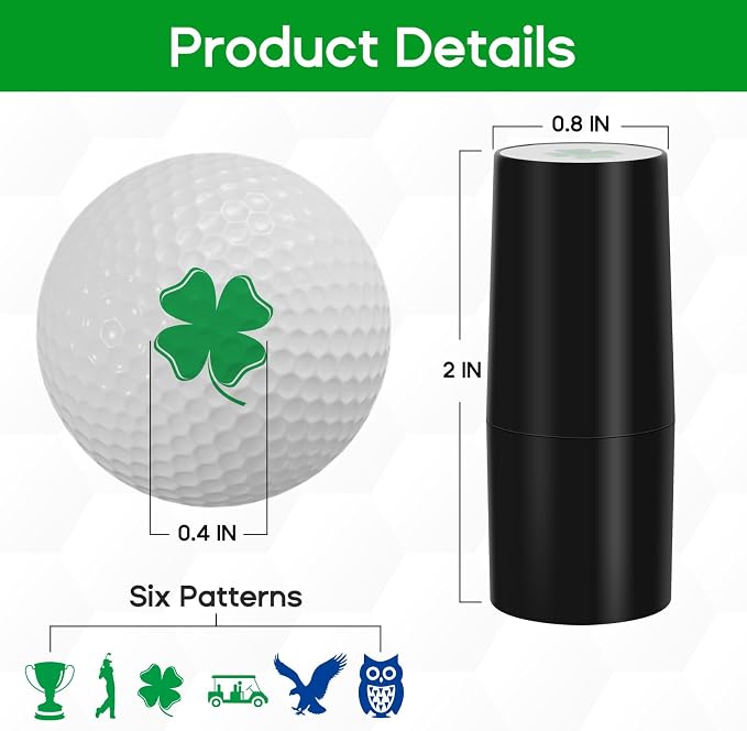 TAOLAVB 2 Pack Professional Golf Ball Stamper, Mini Golf Ball Marker - Image 2