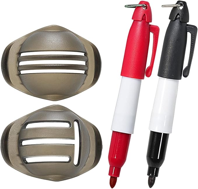 2Pcs Red and Black Golf Ball Line Marker Golf Ball Line Drawing Marker Line by JJLFresheners