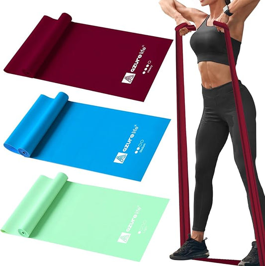 Resistance Bands, Professional Long Non-Latex Elastic Stretch Bands, Exercise by AAZURELIFE