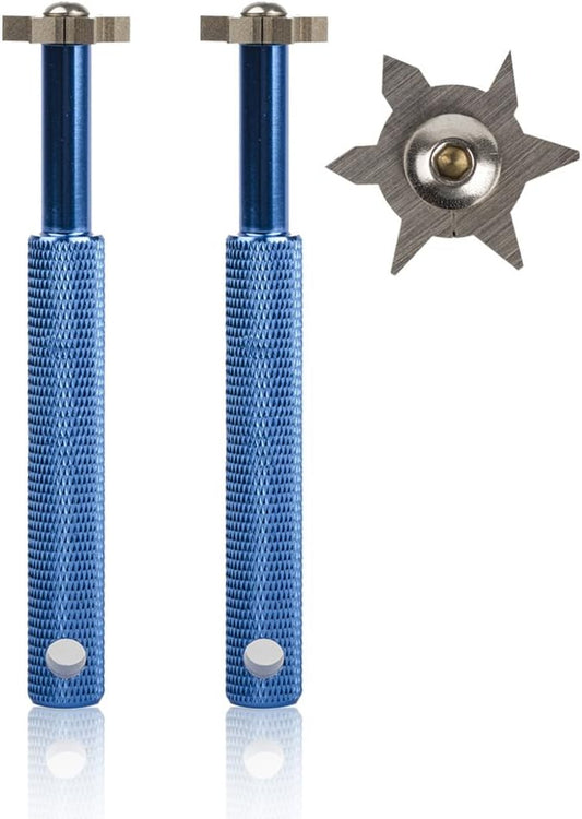 HIFROM Groove Sharpener with 6 Heads - Golf Club Groove Sharpener Re-Grooving Tool and Cleaner for All Irons Pitching Sand Lob Gap and Approach Wedges and Utility Clubs ¡­