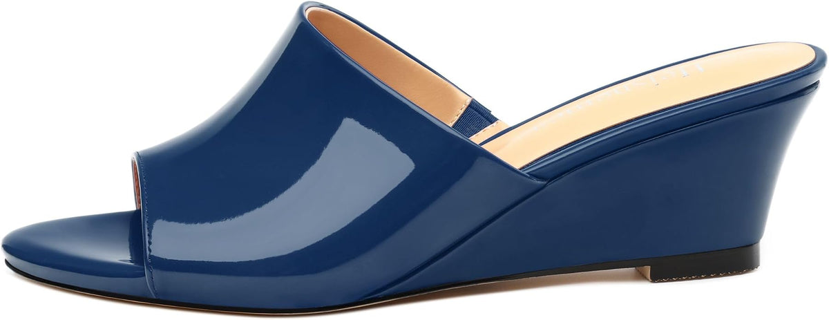 Wedge Sandals for Women Open Toe Wedge Heels Womens Matte High Heel Sandal - Image 2