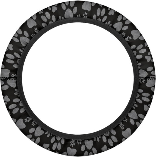 Black Dog Paw Golf Cart Steering Wheel Cover 13 Inch - 14 Inch Club Cars Wheel Covers Sun Shade Cover Golf Cart Accessories Decor Gifts for Golfe
