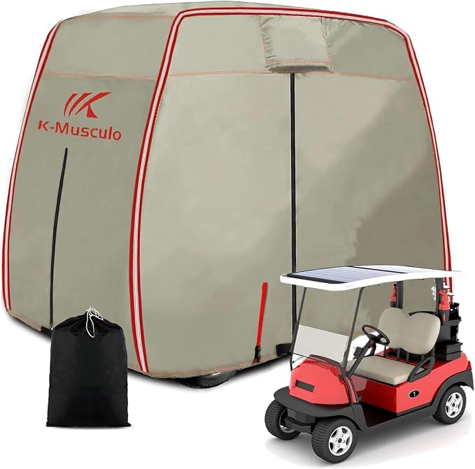 K-Musculo Golf Cart Cover, 2+2 Passenger Fits EZGO, Club Car, Heavy Duty Marine by K-Musculo