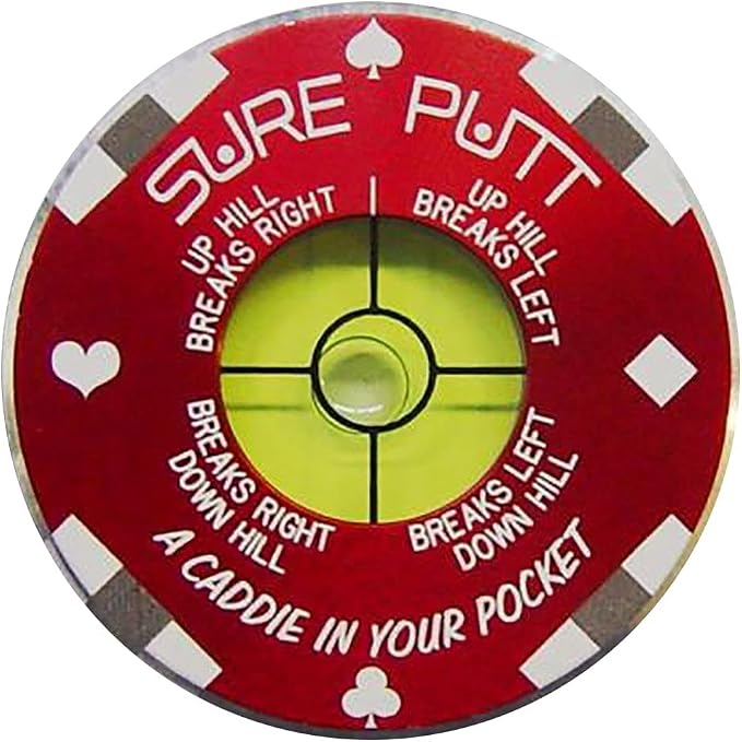Sure Putt Pro - Golf Putting Aid & Green Reader - Red Poker Chip by Unknown