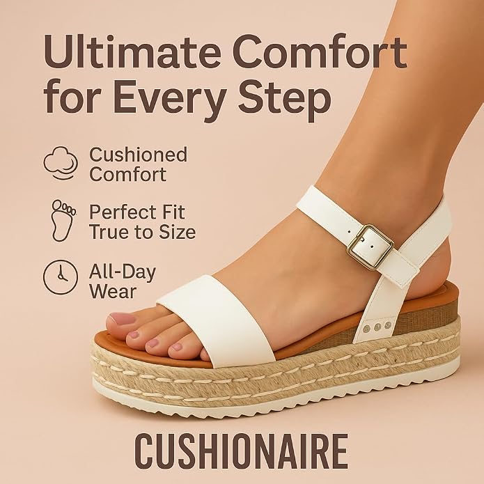 CUSHIONAIRE Melissa Espadrille Platform Sandals - Image 2