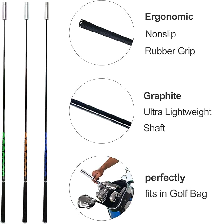 Golf Swing Trainer, Golf Swing Training Aid Warm up Stick - Image 3