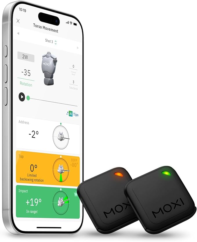 MOXI SwingMotion Golf Swing Analyzer – Dual Wearable IMU Sensors by MOXI