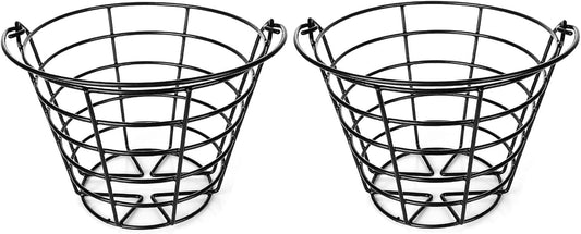2 Pack Golf Ball Metal Range Basket, Golf Ball Bucket Container Balls Bucket with Handle, Holds Contain 50 Balls