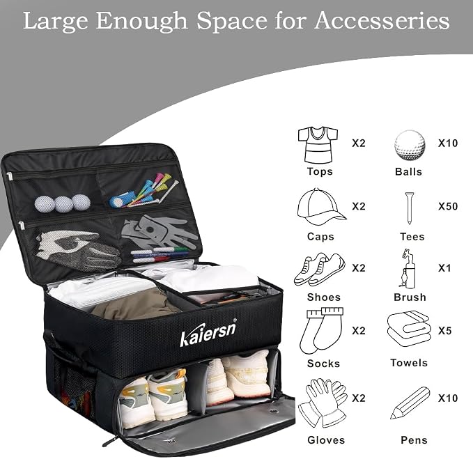 2 Layer Golf Trunk Organizer, Waterproof Car Golf Locker - Image 2