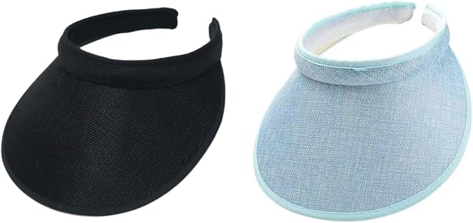 Cloth Covered Slip-On Visor for Women, Adjustable Cap Sports Sun Visors for Men by jecvxor